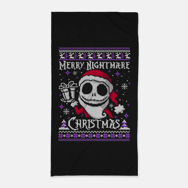 Merry Nightmare Christmas-None-Beach-Towel-NemiMakeit