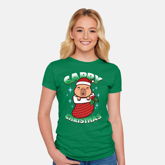 Cappy Xmas-Womens-Fitted-Tee-Boggs Nicolas