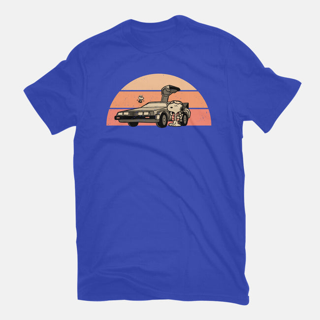 Outatime Beagle-Womens-Basic-Tee-retrodivision