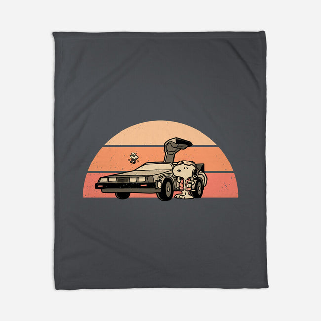 Outatime Beagle-None-Fleece-Blanket-retrodivision