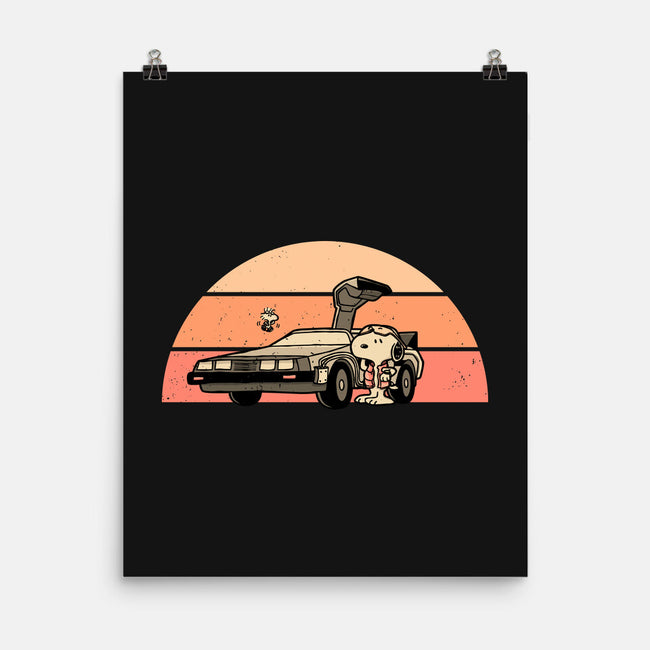 Outatime Beagle-None-Matte-Poster-retrodivision