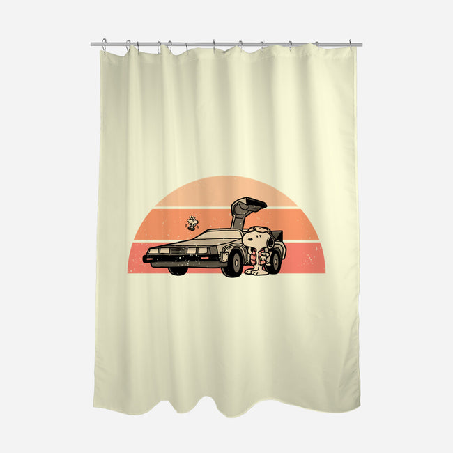 Outatime Beagle-None-Polyester-Shower Curtain-retrodivision