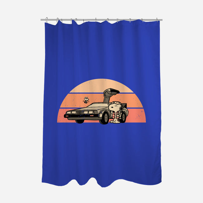 Outatime Beagle-None-Polyester-Shower Curtain-retrodivision