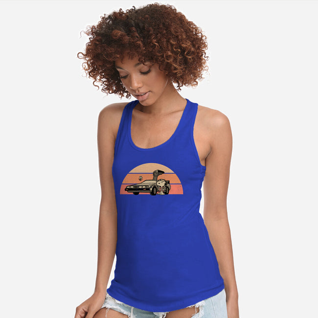 Outatime Beagle-Womens-Racerback-Tank-retrodivision