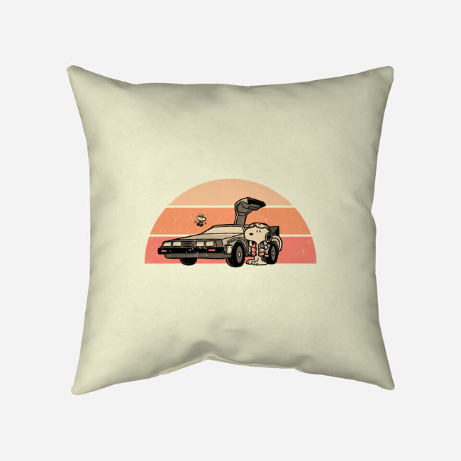 Outatime Beagle-None-Removable Cover-Throw Pillow-retrodivision