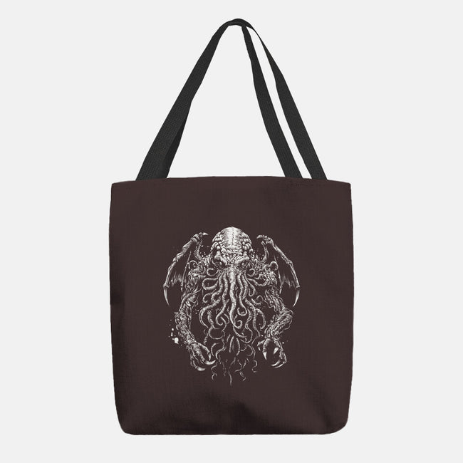 Great Old One Behind The Shadows-None-Basic Tote-Bag-DrMonekers