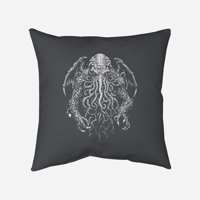 Great Old One Behind The Shadows-None-Removable Cover-Throw Pillow-DrMonekers