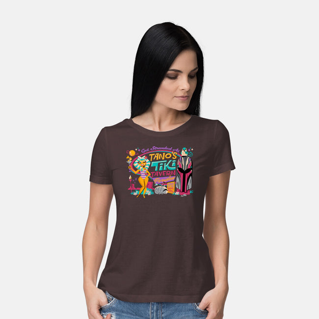 Tano's Tiki Tavern-Womens-Basic-Tee-Wheels