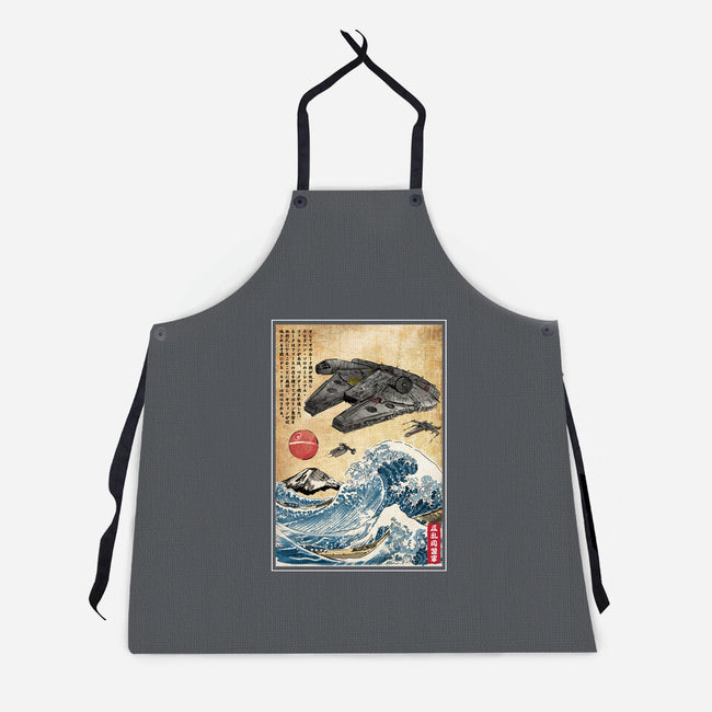 Rebels In Japan Woodblock-Unisex-Kitchen-Apron-DrMonekers