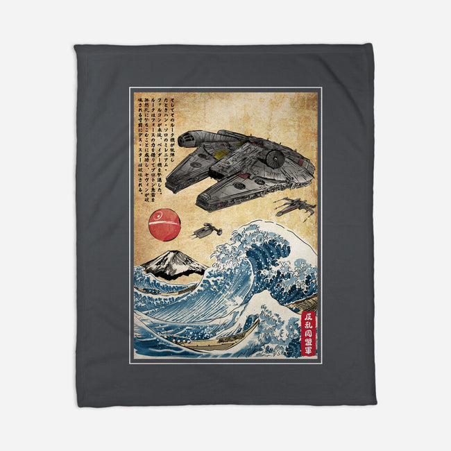 Rebels In Japan Woodblock-None-Fleece-Blanket-DrMonekers