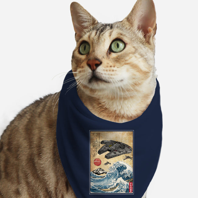 Rebels In Japan Woodblock-Cat-Bandana-Pet Collar-DrMonekers