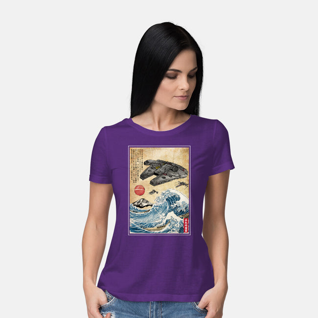 Rebels In Japan Woodblock-Womens-Basic-Tee-DrMonekers