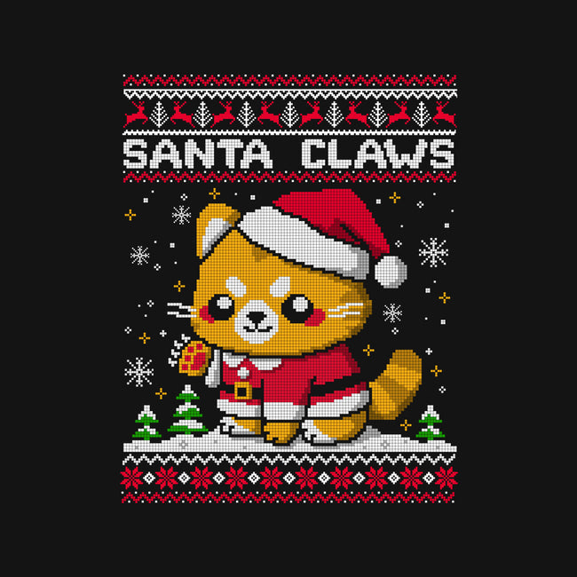 Santa Claws Cat-Womens-Basic-Tee-NemiMakeit