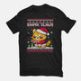 Santa Claws Cat-Womens-Basic-Tee-NemiMakeit