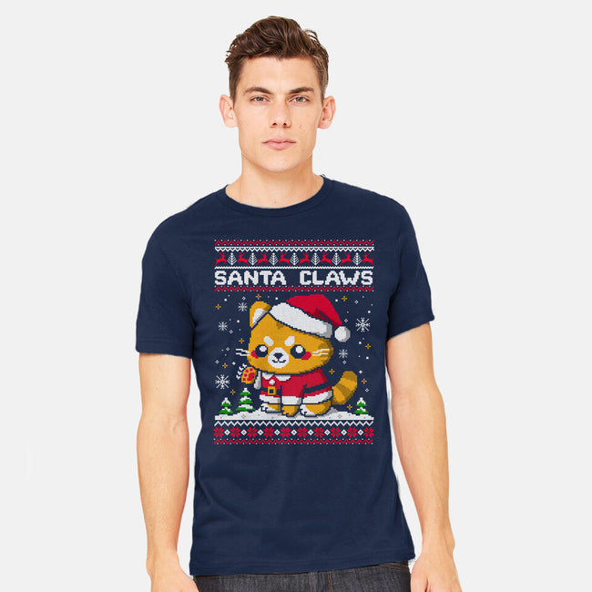 Santa Claws Cat-Mens-Heavyweight-Tee-NemiMakeit