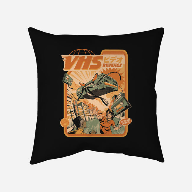 VHS Revenge-None-Removable Cover-Throw Pillow-ilustrata