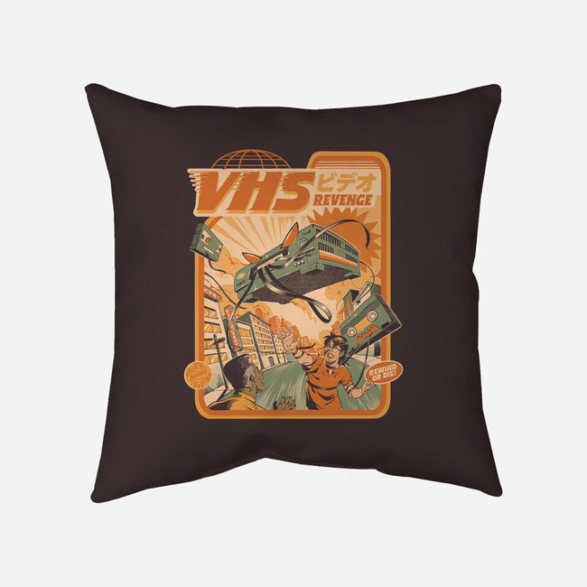 VHS Revenge-None-Removable Cover-Throw Pillow-ilustrata