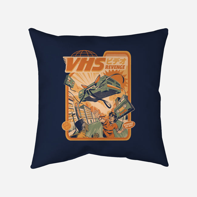 VHS Revenge-None-Removable Cover-Throw Pillow-ilustrata