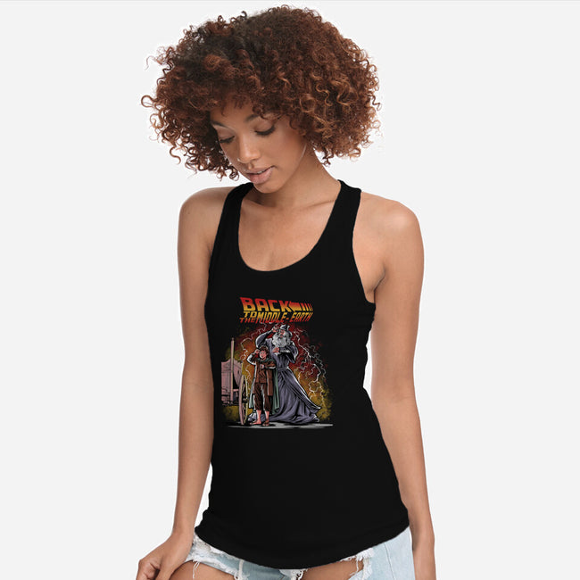 Back To The Middle-Earth-Womens-Racerback-Tank-zascanauta