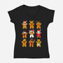 Ginger Christmas-Womens-V-Neck-Tee-Vallina84