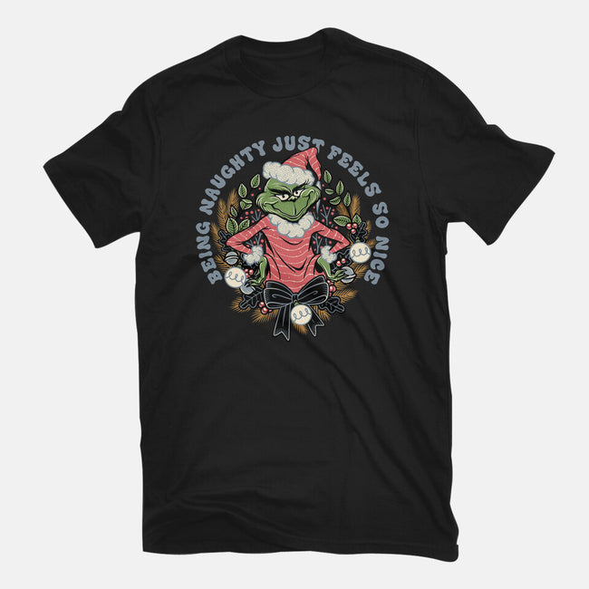 Naughty Grinch-Womens-Fitted-Tee-momma_gorilla