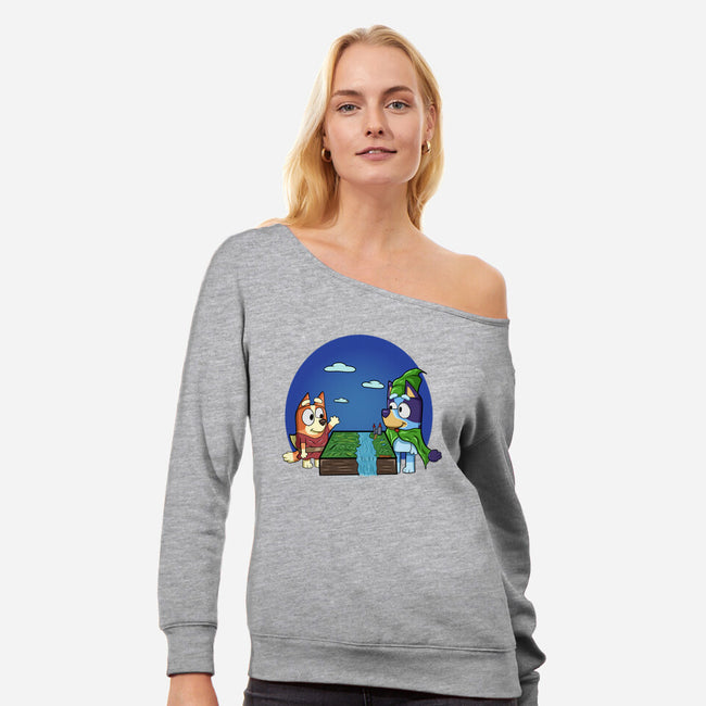 An Adventure With My Sister-Womens-Off Shoulder-Sweatshirt-nickzzarto