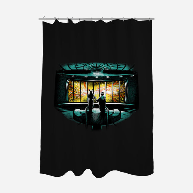 Temporal Mayhem-None-Polyester-Shower Curtain-zascanauta