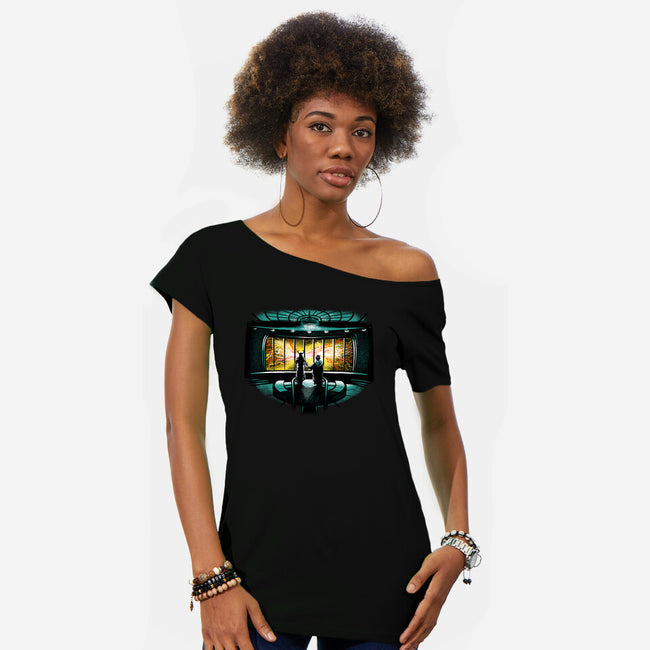 Temporal Mayhem-Womens-Off Shoulder-Tee-zascanauta