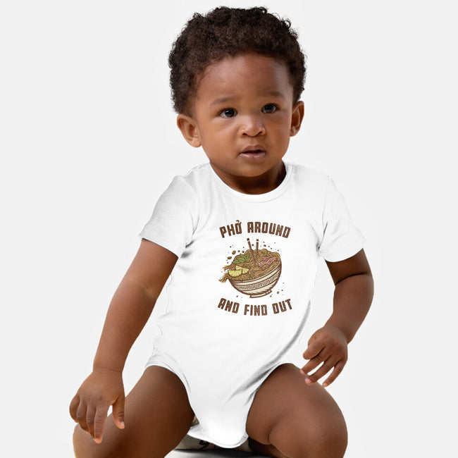 Pho Around And Find Out-Baby-Basic-Onesie-kg07