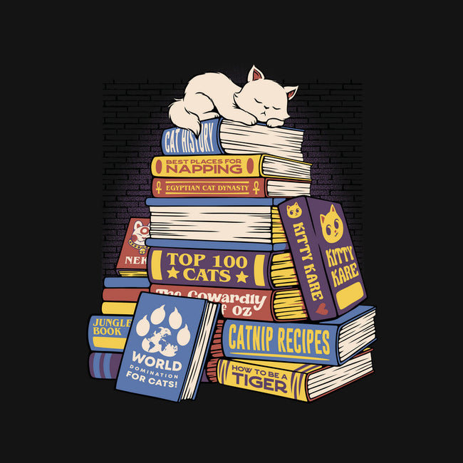 Cat Books Feline Library-None-Beach-Towel-tobefonseca