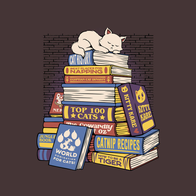 Cat Books Feline Library-None-Beach-Towel-tobefonseca