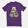 Cat Books Feline Library-Mens-Basic-Tee-tobefonseca