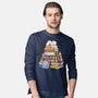 Cat Books Feline Library-Mens-Long Sleeved-Tee-tobefonseca