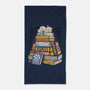 Cat Books Feline Library-None-Beach-Towel-tobefonseca