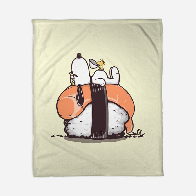 Sushi Friends-None-Fleece-Blanket-retrodivision