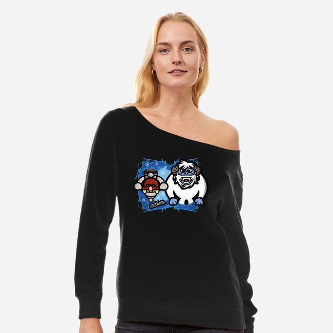 Bumble Wars-Womens-Off Shoulder-Sweatshirt-jrberger