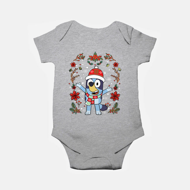 Christmas Heeler-Baby-Basic-Onesie-JamesQJO