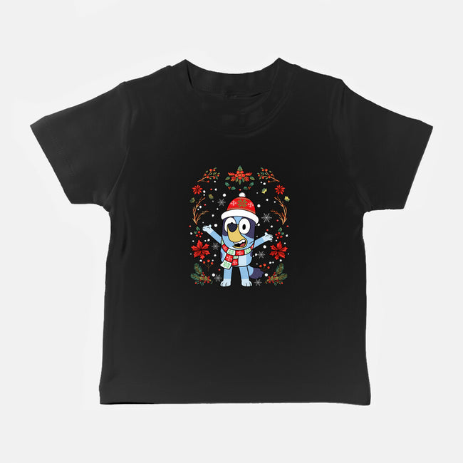 Christmas Heeler-Baby-Basic-Tee-JamesQJO