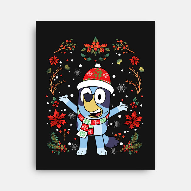 Christmas Heeler-None-Stretched-Canvas-JamesQJO