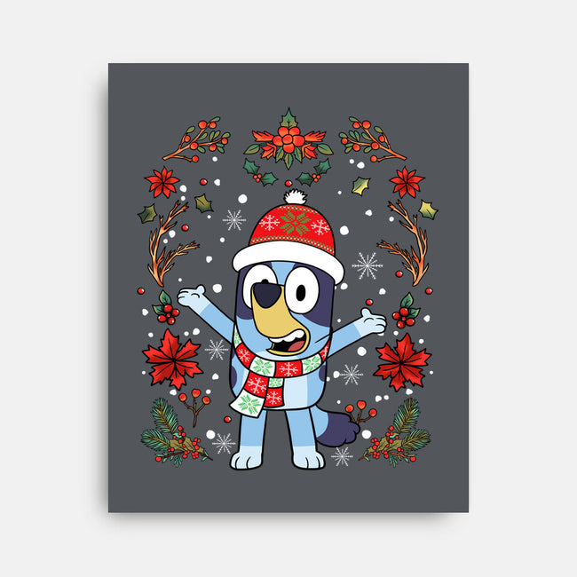 Christmas Heeler-None-Stretched-Canvas-JamesQJO