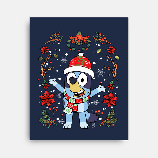 Christmas Heeler-None-Stretched-Canvas-JamesQJO