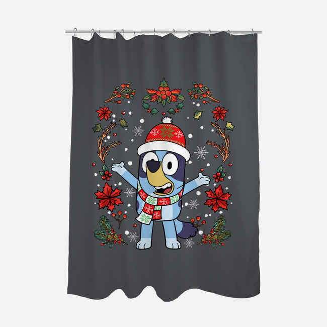 Christmas Heeler-None-Polyester-Shower Curtain-JamesQJO