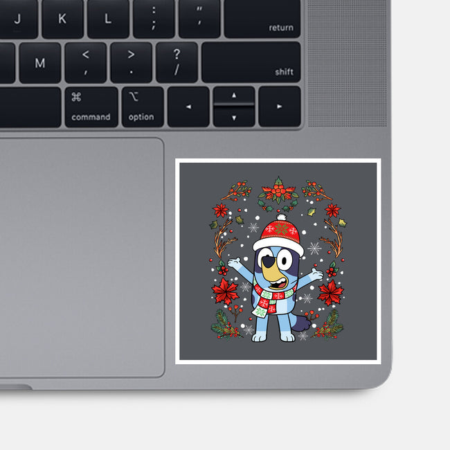 Christmas Heeler-None-Glossy-Sticker-JamesQJO