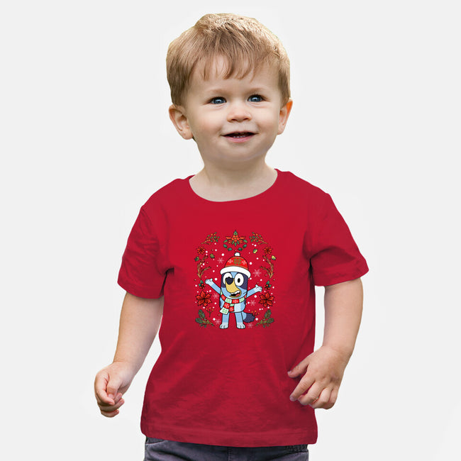 Christmas Heeler-Baby-Basic-Tee-JamesQJO