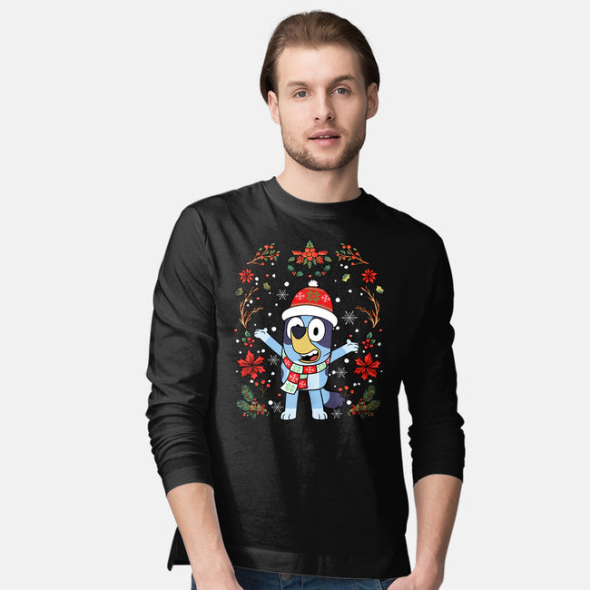 Christmas Heeler-Mens-Long Sleeved-Tee-JamesQJO