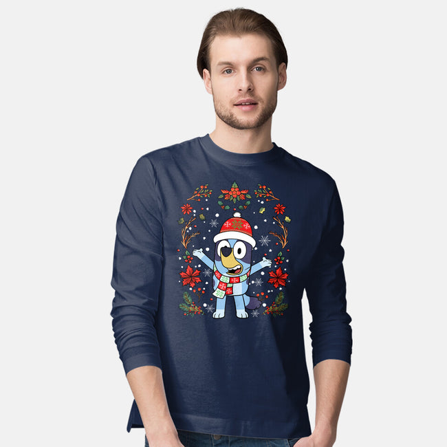 Christmas Heeler-Mens-Long Sleeved-Tee-JamesQJO