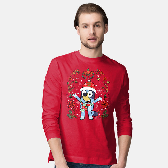 Christmas Heeler-Mens-Long Sleeved-Tee-JamesQJO