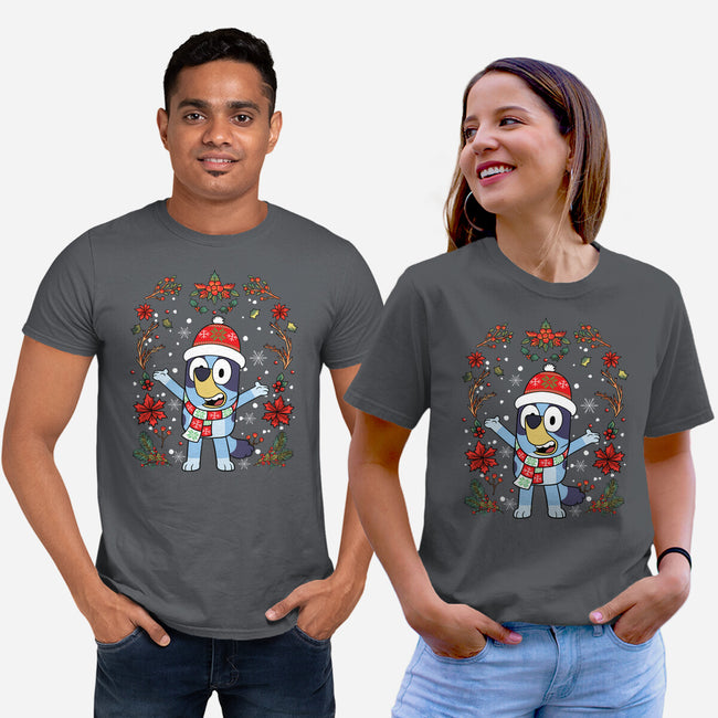 Christmas Heeler-Unisex-Basic-Tee-JamesQJO