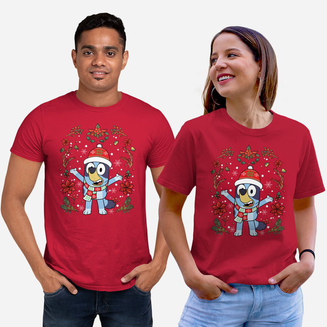 Christmas Heeler-Unisex-Basic-Tee-JamesQJO