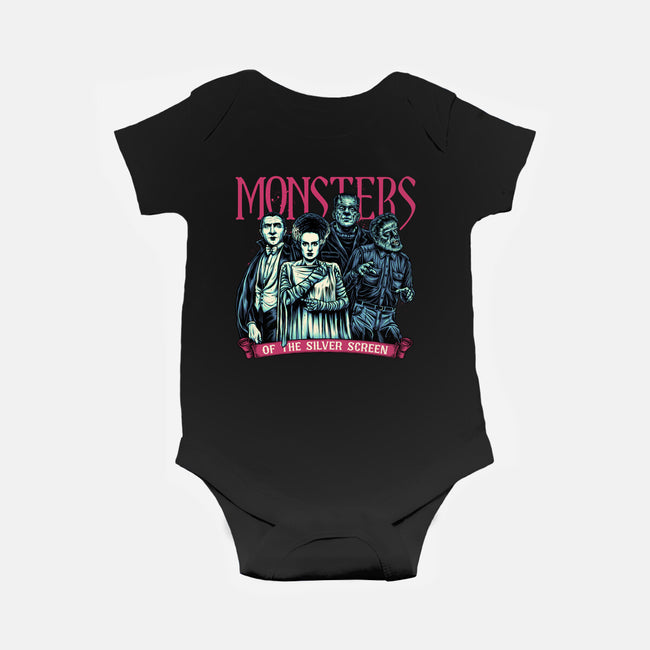 Monsters Of The Silver Screen-Baby-Basic-Onesie-momma_gorilla